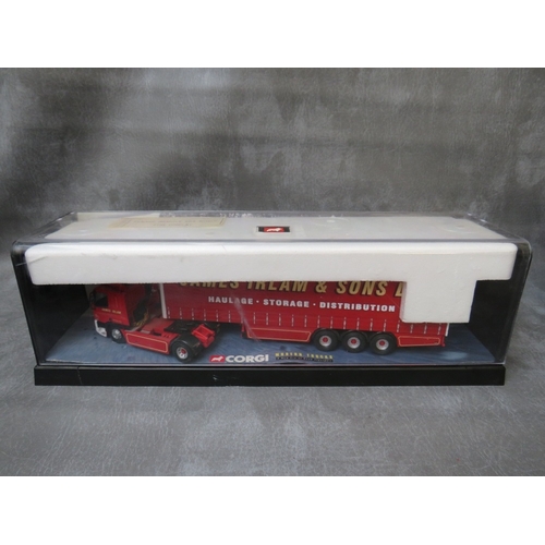 478 - THREE CORGI 1:50 SCALE ARTICULATED LORRIES AND TRAILERS IN HARDCASE PLASTIC BOXES, to include Royal ... 