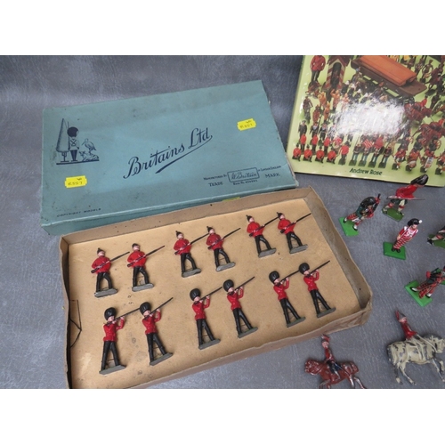 426 - A BOXED SET OF TWELVE BRITAINS LEAD SOLDIERS, footguards and infantry of the line set 5A, together w... 