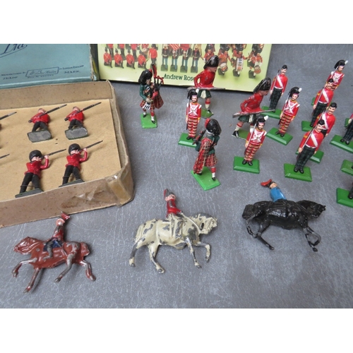 426 - A BOXED SET OF TWELVE BRITAINS LEAD SOLDIERS, footguards and infantry of the line set 5A, together w... 