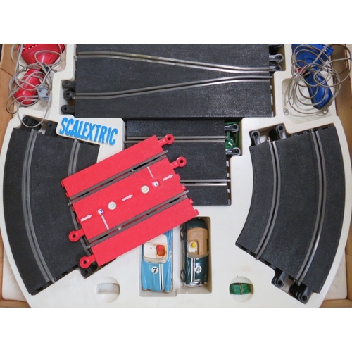 491 - A BOXED SCALEXTIC SET CLUB 60, together with two boxed Scalextric cars and a box of track