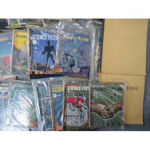 332 - A TRAY CONTAINING APPROXIMATELY SIXTY ASTOUNDING SCIENCE FICTION MAGAZINES, to include May 1942 the ... 