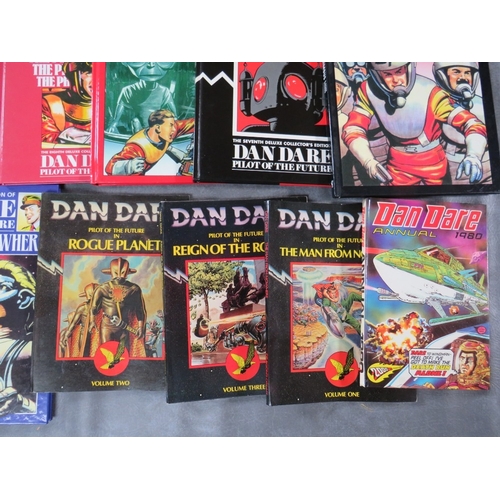 353 - EIGHT DIFFERENT DAN DARE DEUXE COLLECTORS EDITION COMIC BOOKS, to include Rogue Planer, Solid Space ... 