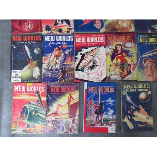 337 - FOURTEEN VINTAGE NEW WORLDS FICTION OF THE FUTURE MAGAZINES, mostly from the early 1950s