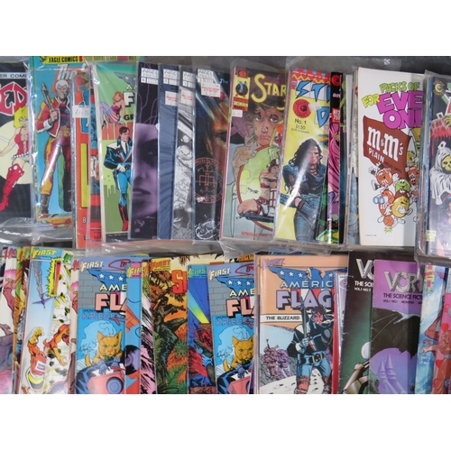 354 - A TRAY OF MIXED COMICS, mostly early editions with many No. 1 issues, to include Eclipse Comics Stra... 