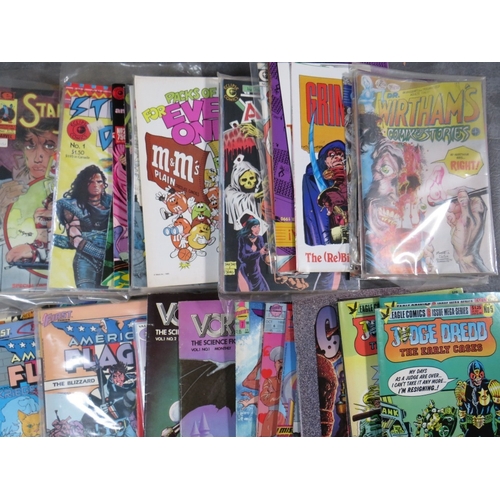 354 - A TRAY OF MIXED COMICS, mostly early editions with many No. 1 issues, to include Eclipse Comics Stra... 