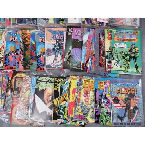 354 - A TRAY OF MIXED COMICS, mostly early editions with many No. 1 issues, to include Eclipse Comics Stra... 