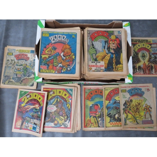 356 - APPROXIMATLEY ONE HUNDRED AND SIXTY 2000AD COMICS FEATURING JUDGE DREDD, Dan Dare, Tornado etc