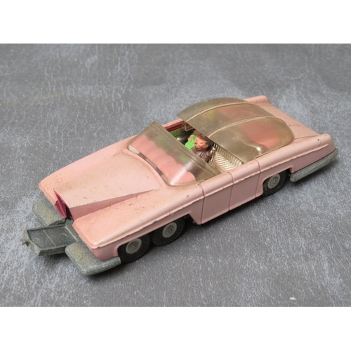 493 - A SMALL TRAY OF TV AND FILM RELATED UNBOXED DIE CAST VEHICLES, to include Dinky Thunderbirds Lady Pe... 