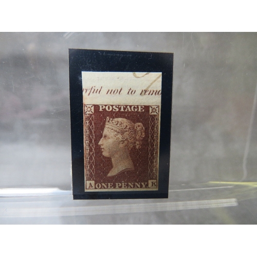 101 - QV MINT 1D RED-BROWN, plate 40, 1856, marginal inscription, spec C8, die 11, alphabet 111