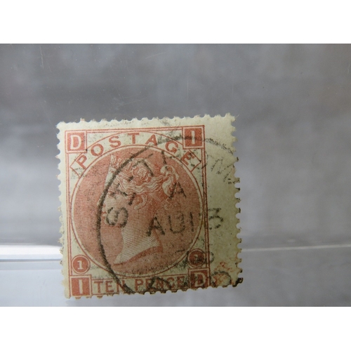 117 - QV NICE USED 10D PALE BROWN, St Thomas cancel, used abroad