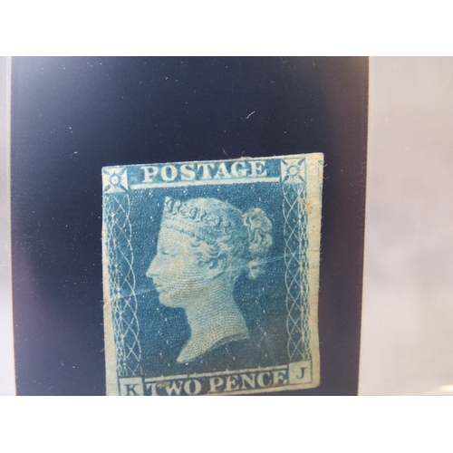 127 - QV MINT 1841 2D BLUE, creased