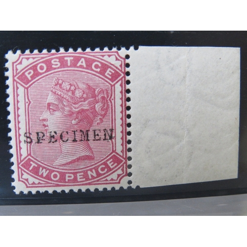 133 - QV MINT 2D RED, overprinted 'SPECIMEN', type 9, marginal