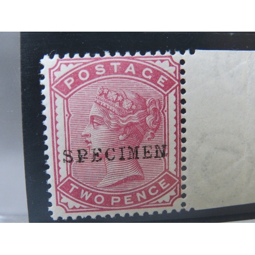 133 - QV MINT 2D RED, overprinted 'SPECIMEN', type 9, marginal