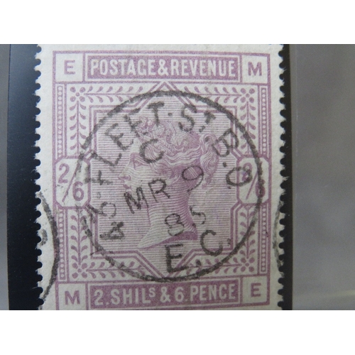 135 - QV NICE USED 2/6D LILAC ON BLUED PAPER, nice cancel