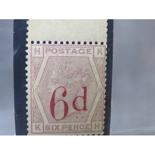 136 - QV MINT 6D, on 6d top marginal