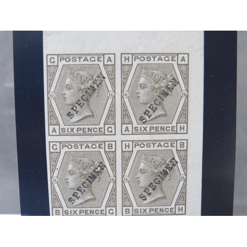 24 - QV U/MINT BLOCK OF 6D GREY 1873-80, plate 16, imperforate marginal