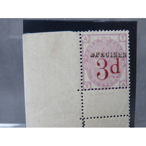 25 - QV U/MINT 3D ON 3D LILAC, 'SPECIMEN' overprint, marginal