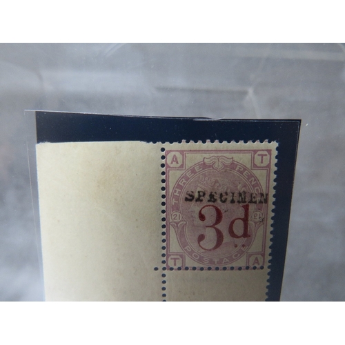 25 - QV U/MINT 3D ON 3D LILAC, 'SPECIMEN' overprint, marginal