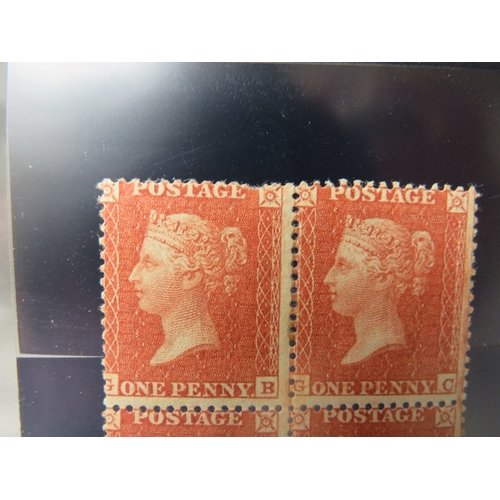 45 - QV MINT BLOCK OF 1D ORANGE BROWN, die 11, small crown perf 14