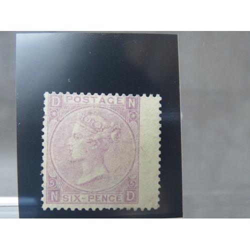 54 - QV MINT 6D LILAC, with hyphen, plate 5, wing margin