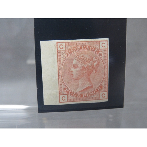 56 - QV MINT 4D IMPERFORATE COLOUR TRIAL, plate 15, with sheet margin