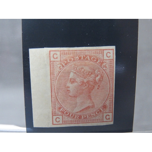 56 - QV MINT 4D IMPERFORATE COLOUR TRIAL, plate 15, with sheet margin