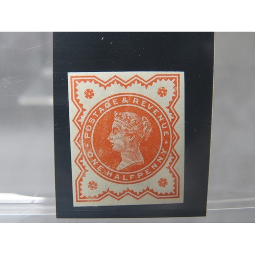 58 - QV MINT 1/2D VERMILLION, imperforate