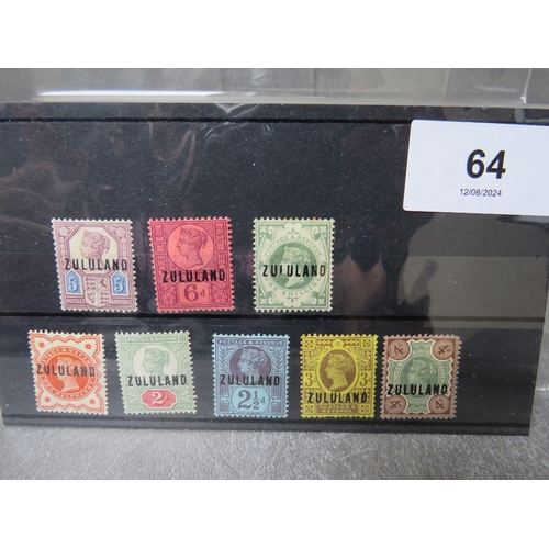 64 - QV NICE COLLECTION OF JUBILEES OVERPRINTED 'ZULULAND'