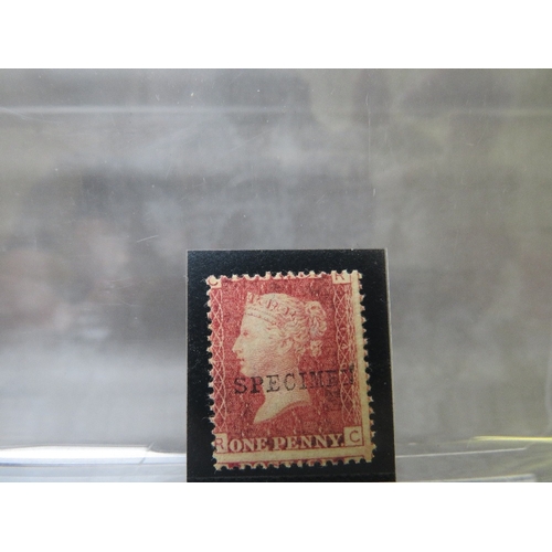 86 - QV MINT 1D RED PLATE 146, 'SPECIMEN' overprint