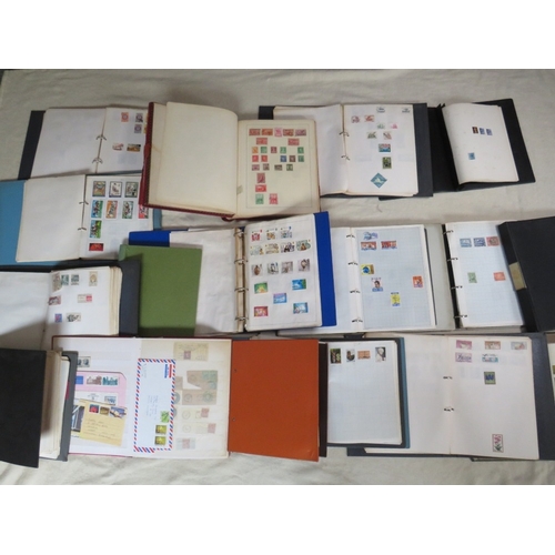 163 - SEVENTEEN STAMP ALBUMS / STOCKBOOKS CONTAINING WORLD / BRITISH / COMMONWEALTH STAMPS, together with ... 