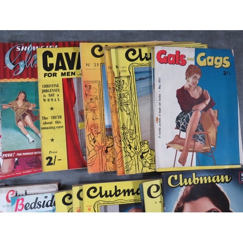 225 - A TUB CONTAINING FIVE SHOWGIRL GLAMOUR REVIEW MAGAZINES, to include Volume 1 - numbers 1,2,3,4 and 5... 