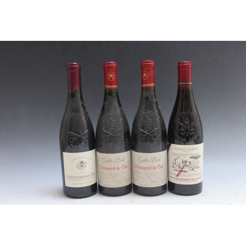 249 - FOUR BOTTLES OF CHATEAUNEUF DE PAPE, consisting of 2 bottles of Creation D'Emile 2019, 1 bottle of '... 