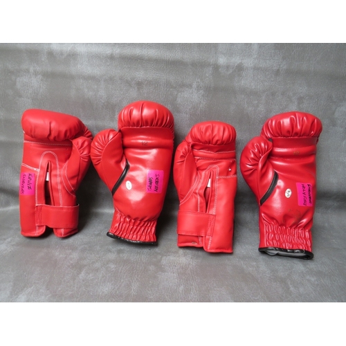 325 - FOUR SIGNED BOXING GLOVES, to include Leon Spinks, Evander Holyfield, Ernie Shavers and Thomas Hearn... 