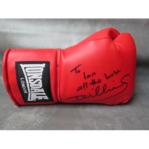 326 - FOUR SIGNED BOXING GLOVES, to include Tim Witherspoon, James Bonecrusher Smith, Mike Tyson and Danny... 