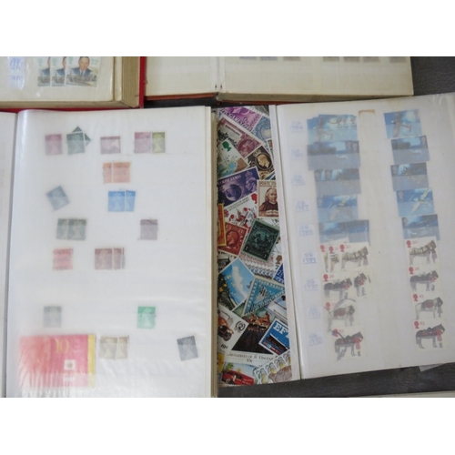 164 - TWELVE STAMP ALBUMS / STOCKBOOKS, containing mainly British, Belgian and Algerian stamps