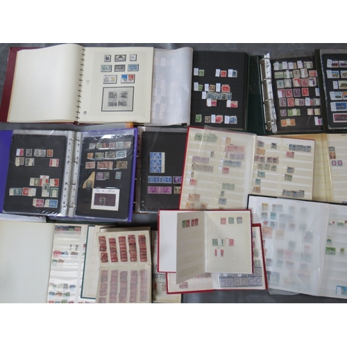 169 - TWELVE STAMP ALBUMS / STOCKBOOKS, containing German States, Denmark, Norway stamps etc.