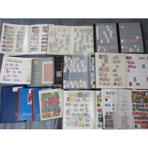 175 - TWELVE STAMP ALBUMS / STOCKBOOKS, to include American, Swedish, African, Czech Republic examples etc... 