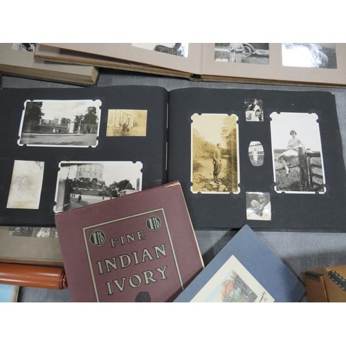 209 - A LOCKABLE BRIGGS DEED BOX AND CONTENTS, to include loose vintage postcards and seven vintage photog... 