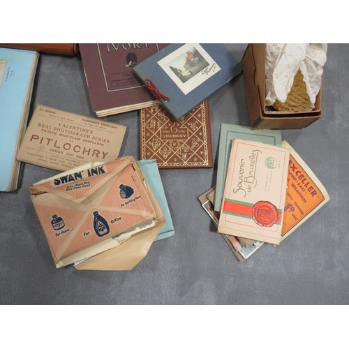 209 - A LOCKABLE BRIGGS DEED BOX AND CONTENTS, to include loose vintage postcards and seven vintage photog... 