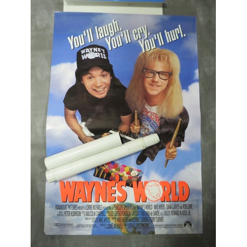 183 - TEN FILM / BOOK ADVERTISING POSTERS, to include Waynes World, approx 100 x 76 cm, Akira. approx 68 x... 