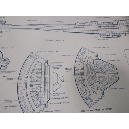 344 - A BOOK OF STAR TREK KLINGON BATTLE CRUISER PLANS, five sheets in total, D& Class drawn by MichaeL Mc... 