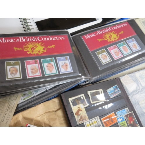 110 - FOUR LARGE ALBUMS OF STAMPS, mainly Royal Wedding / Charles & Di etc., plus a further eight smaller ... 