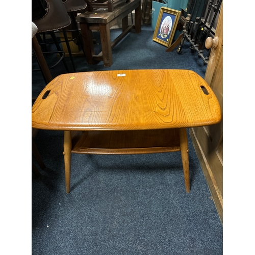 738 - An Ercol style two tier blonde coffee table