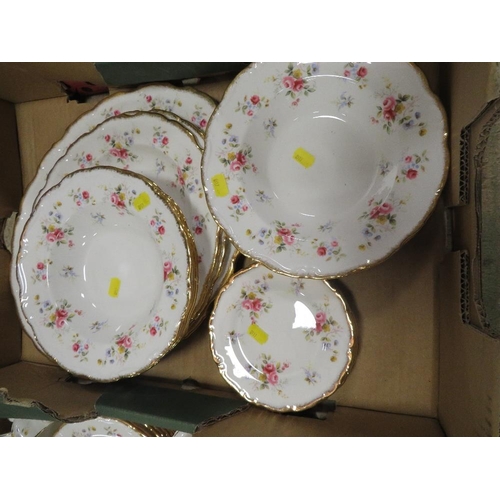 103 - THREE TRAYS OF ROYAL ALBERT TENDERNESS TEA / DINNER WARE