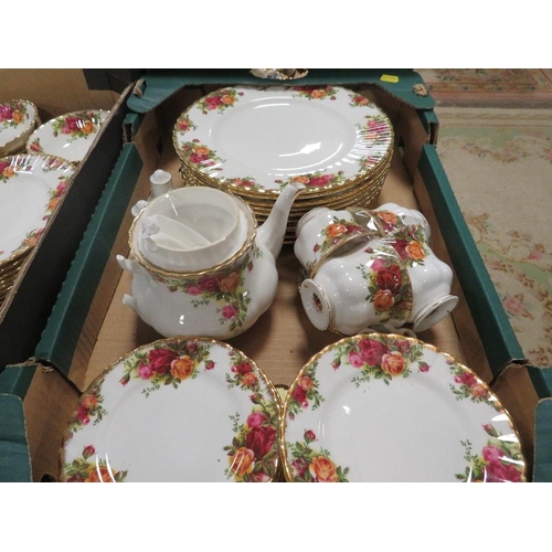 107 - TWO TRAYS OF ROYAL ALBERT OLD COUNTRY ROSES