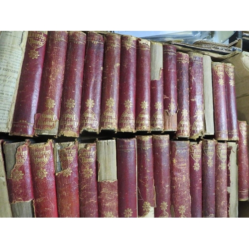 111 - TWO TRAYS OF WAVERLEY NOVELS ETC - A/F