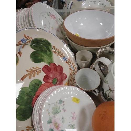 130 - THREE TRAYS OF ASSORTED CERAMICS TO INCLUDE ROYAL CROWN DERBY ETC