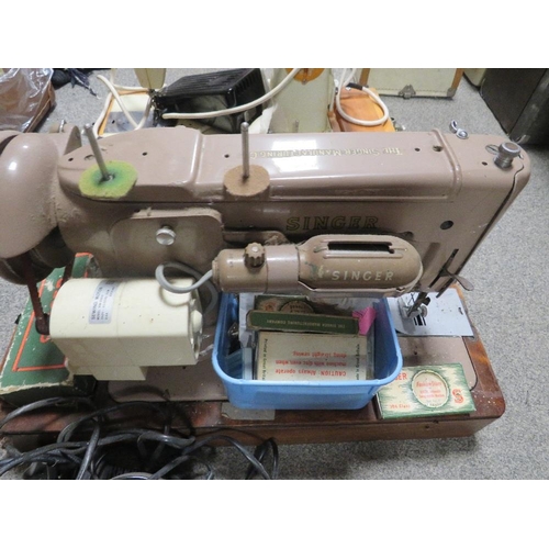 177 - FIVE ASSORTED VINTAGE SEWING MACHINES - A/F