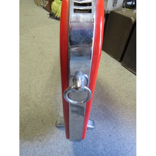 180 - A VINTAGE RETRO STYLE RED ENAMEL HEATER - FOR DISPLAY PURPOSES ONLY