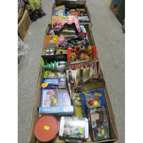 203 - THREE TRAYS OF ASSORTED VINTAGE TOYS